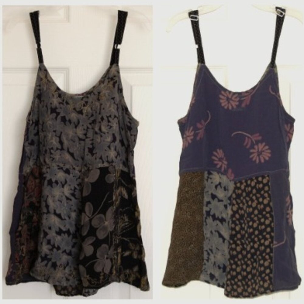 NWOT Cute Options, Free Size (XS to S) 100% Rayon, Indian Patchwork Peplum Top